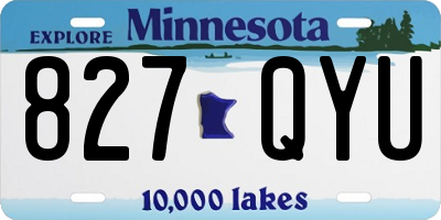 MN license plate 827QYU