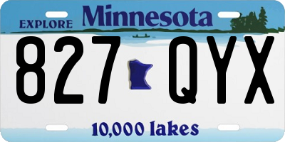 MN license plate 827QYX