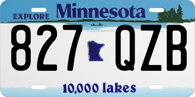 MN license plate 827QZB