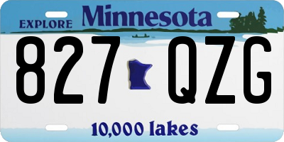 MN license plate 827QZG