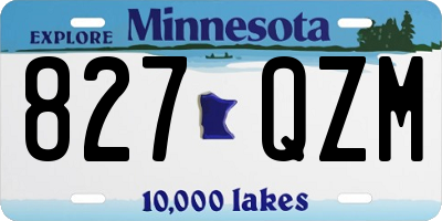 MN license plate 827QZM