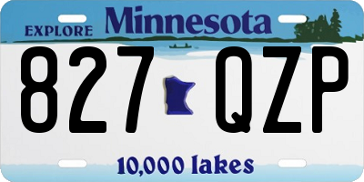 MN license plate 827QZP