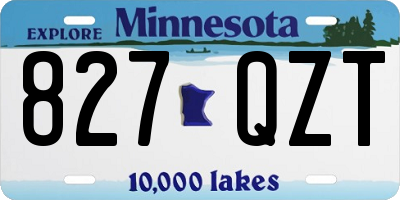 MN license plate 827QZT