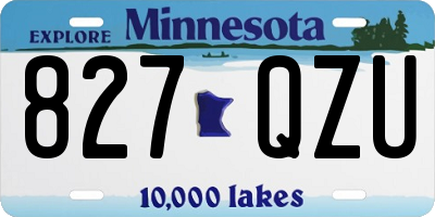 MN license plate 827QZU
