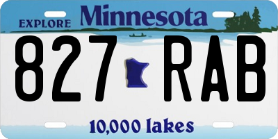MN license plate 827RAB