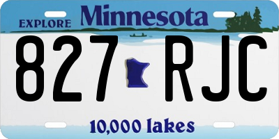 MN license plate 827RJC