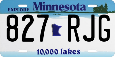 MN license plate 827RJG
