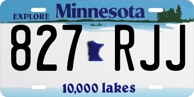 MN license plate 827RJJ