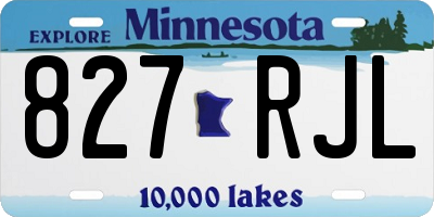 MN license plate 827RJL