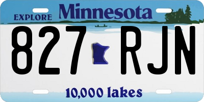 MN license plate 827RJN