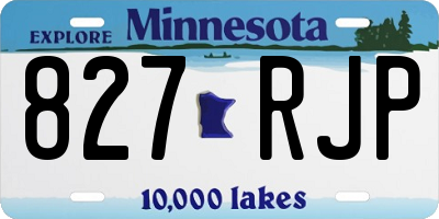 MN license plate 827RJP