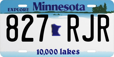 MN license plate 827RJR