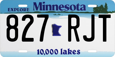 MN license plate 827RJT