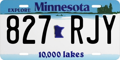 MN license plate 827RJY
