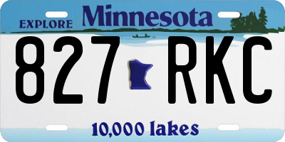 MN license plate 827RKC