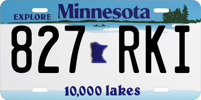 MN license plate 827RKI