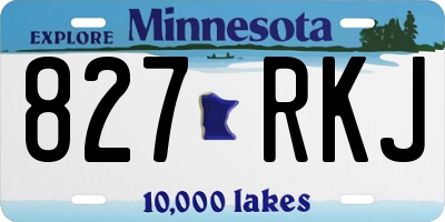 MN license plate 827RKJ