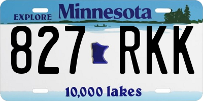 MN license plate 827RKK