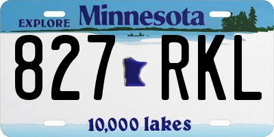MN license plate 827RKL