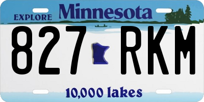 MN license plate 827RKM