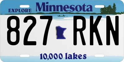 MN license plate 827RKN