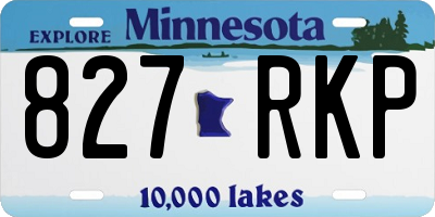 MN license plate 827RKP