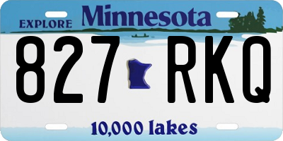 MN license plate 827RKQ