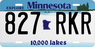 MN license plate 827RKR