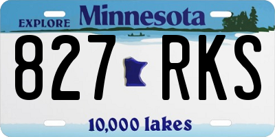 MN license plate 827RKS