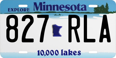 MN license plate 827RLA