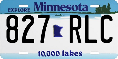 MN license plate 827RLC