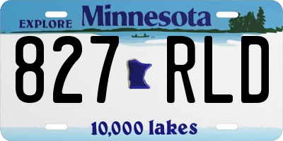 MN license plate 827RLD