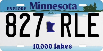 MN license plate 827RLE