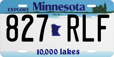 MN license plate 827RLF