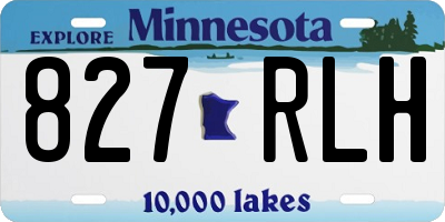MN license plate 827RLH