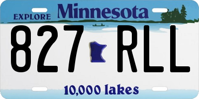 MN license plate 827RLL