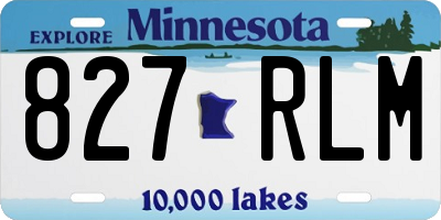 MN license plate 827RLM
