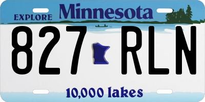 MN license plate 827RLN