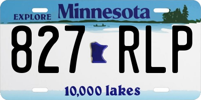 MN license plate 827RLP