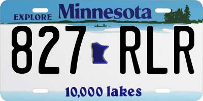 MN license plate 827RLR