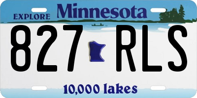 MN license plate 827RLS