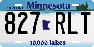 MN license plate 827RLT
