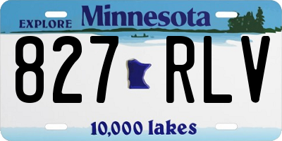 MN license plate 827RLV