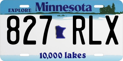 MN license plate 827RLX