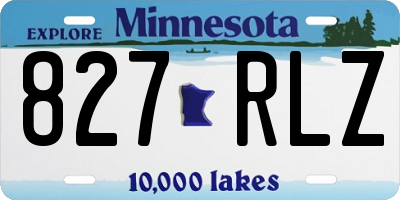 MN license plate 827RLZ