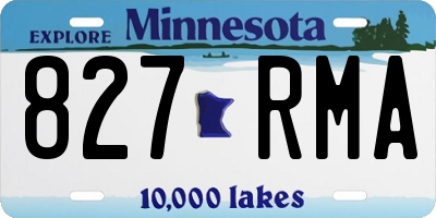 MN license plate 827RMA