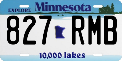 MN license plate 827RMB