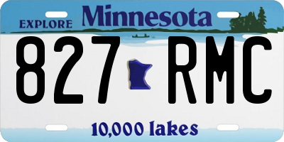 MN license plate 827RMC