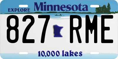MN license plate 827RME