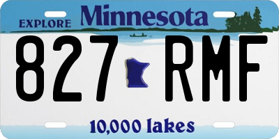 MN license plate 827RMF